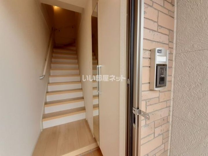 栃木県鹿沼市上野町(アパート)の賃貸物件の玄関