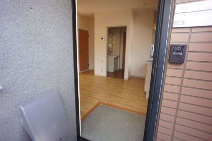 グラスグリーンの玄関