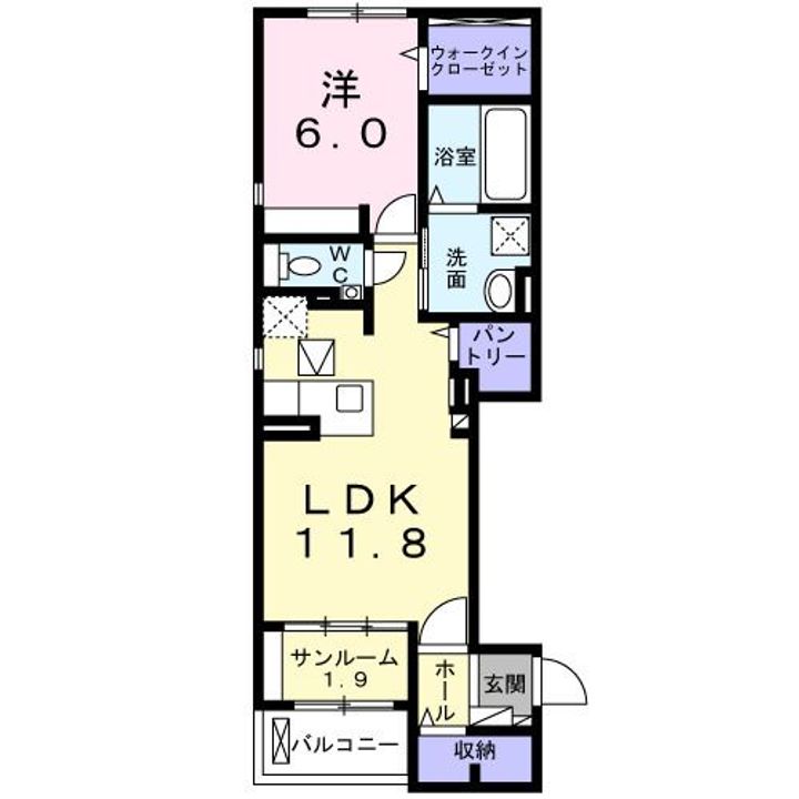 ラ ペ フランIIの間取り