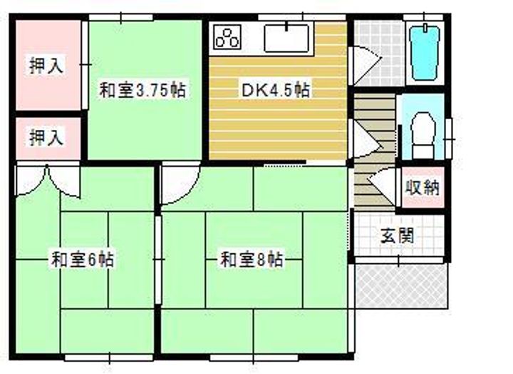 青森県八戸市大字尻内町字沢ノ田(一戸建)の賃貸物件の間取り