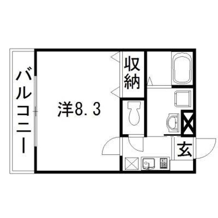 静岡県浜松市中央区旅籠町(アパート)の賃貸物件の間取り