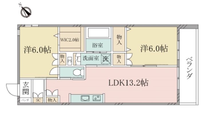 (シニア限定)へーベルヴィレッジ横浜丸山台~ヴィレッジ横浜丸山台~の間取り