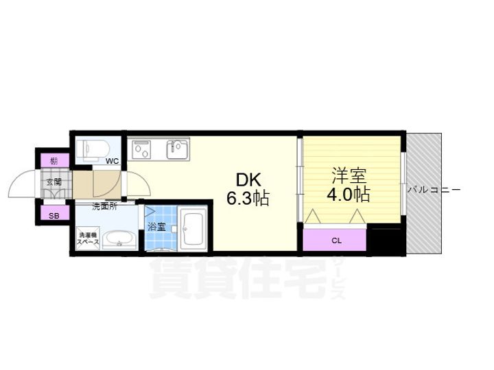 ベラジオ雅び京都円町駅前の間取り