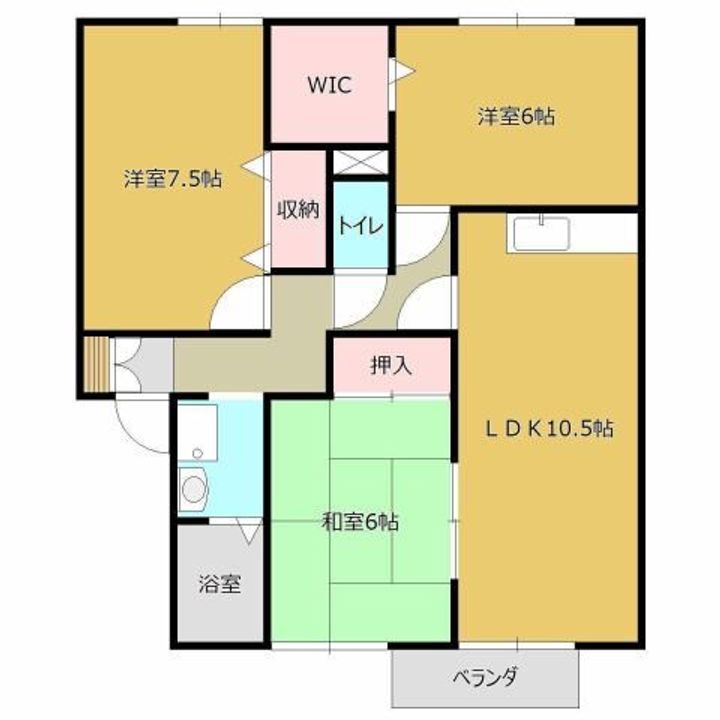 メゾンサンシャインIIの間取り