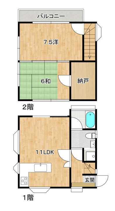 高知県高知市寿町(一戸建)の賃貸物件の間取り