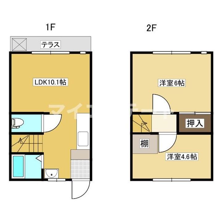 熊本県八代市本野町(一戸建)の賃貸物件の間取り