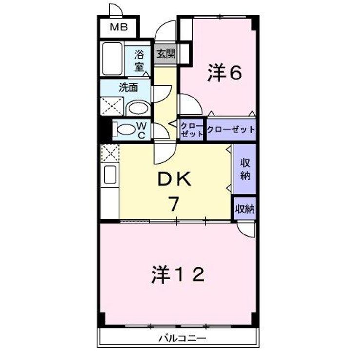 大阪府池田市神田2(マンション)の賃貸物件の間取り