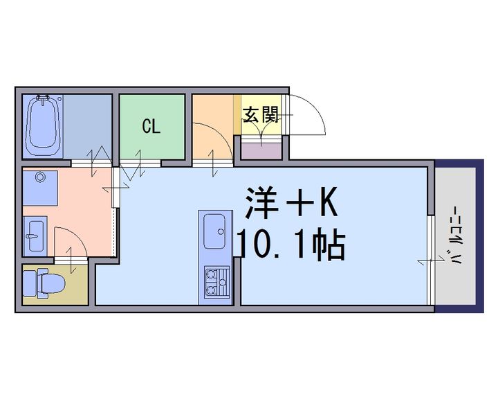 奈良県大和高田市三和町の賃貸アパートの間取り