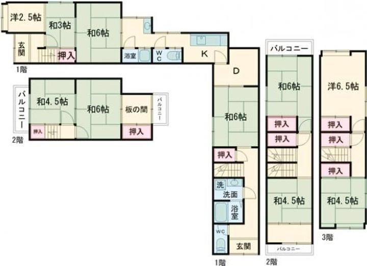 京都府京都市西京区嵐山茶尻町(一戸建)の賃貸物件の間取り