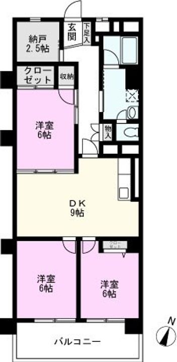ニックハイム南越谷の間取り