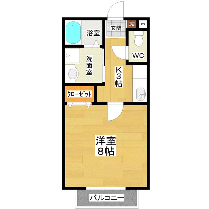 メゾンツクバB棟の間取り