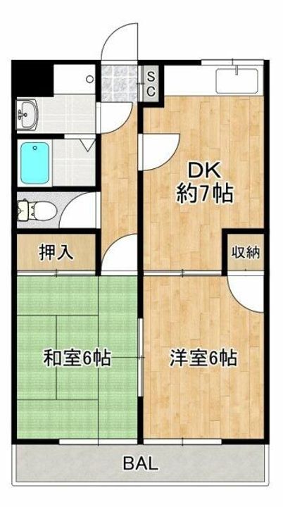 埼玉県さいたま市南区内谷5(マンション)の賃貸物件の間取り