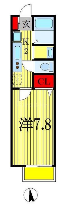 千葉県船橋市東船橋3(アパート)の賃貸物件の間取り