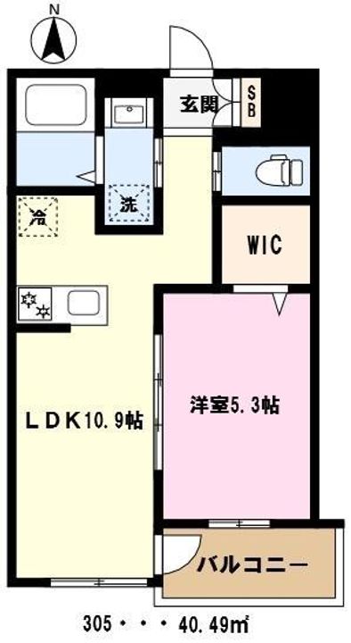 埼玉県蕨市中央4(マンション)の賃貸物件の間取り