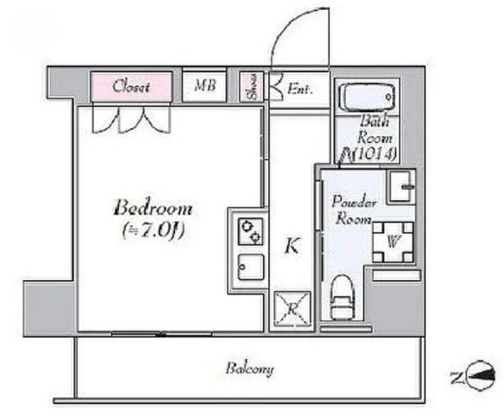 東京都中央区東日本橋3(マンション)の賃貸物件の間取り
