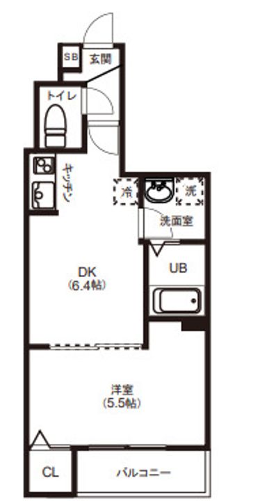 東京都江東区千田(マンション)の賃貸物件の間取り