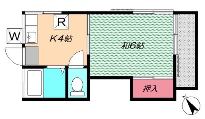 小黒荘Aの間取り