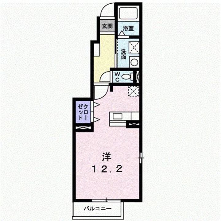 福島県いわき市平下神谷字立田帯(アパート)の賃貸物件の間取り