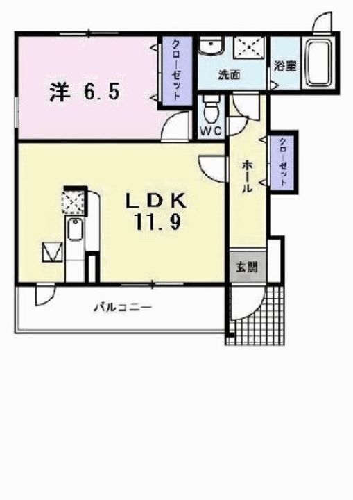 兵庫県加古郡播磨町西野添5(アパート)の賃貸物件の間取り