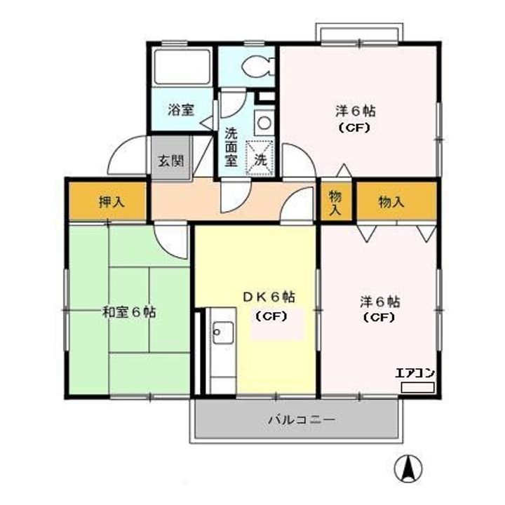 埼玉県川口市大字大竹(アパート)の賃貸物件の間取り