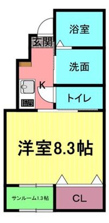 広島県福山市曙町3(アパート)の賃貸物件の間取り
