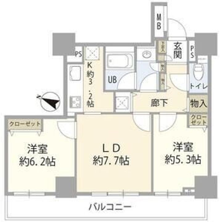 埼玉県川口市川口4(マンション)の賃貸物件の間取り