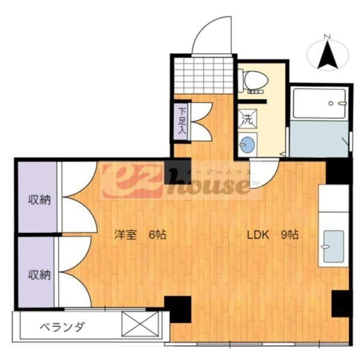 東京都新宿区原町1(マンション)の賃貸物件の間取り