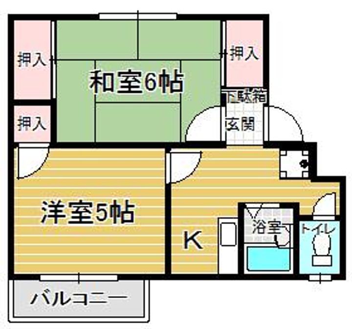 大阪府大阪市鶴見区諸口4(マンション)の賃貸物件の間取り