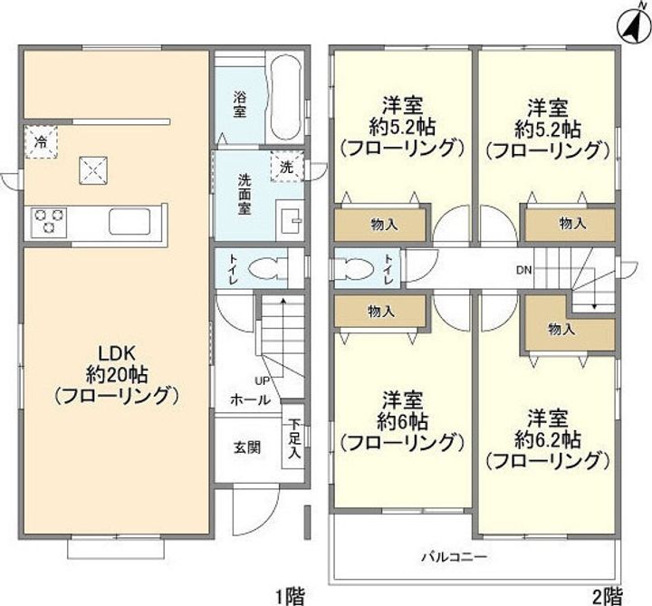 埼玉県さいたま市岩槻区本丸1(一戸建)の賃貸物件の間取り