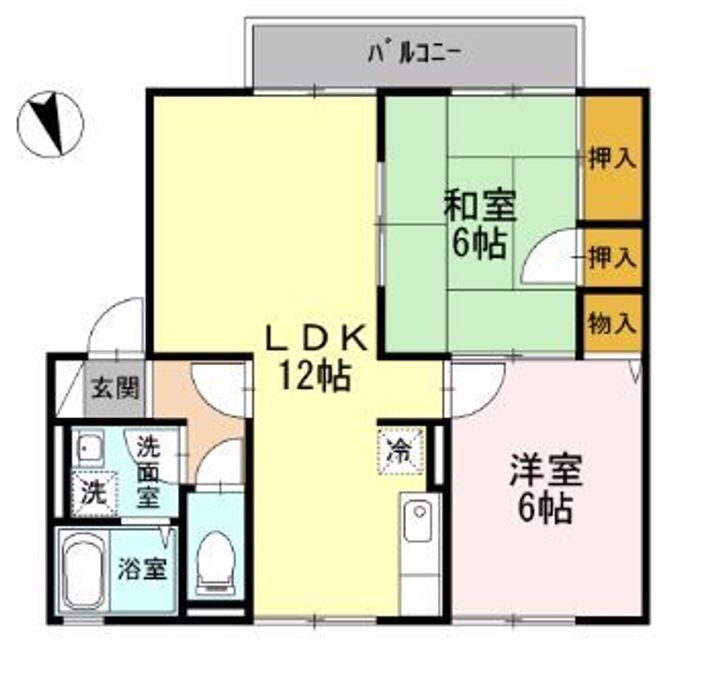 サニーハイツ田寺 A棟の間取り