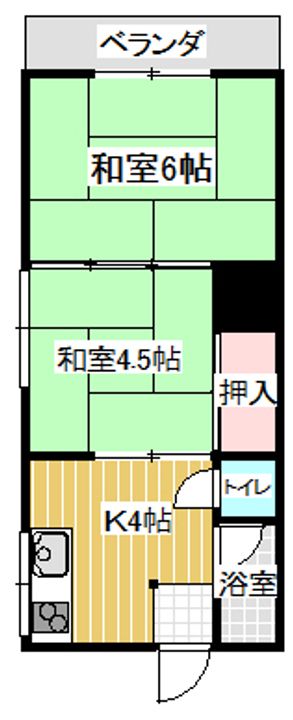 鹿児島県鹿児島市上福元町(アパート)の賃貸物件の間取り