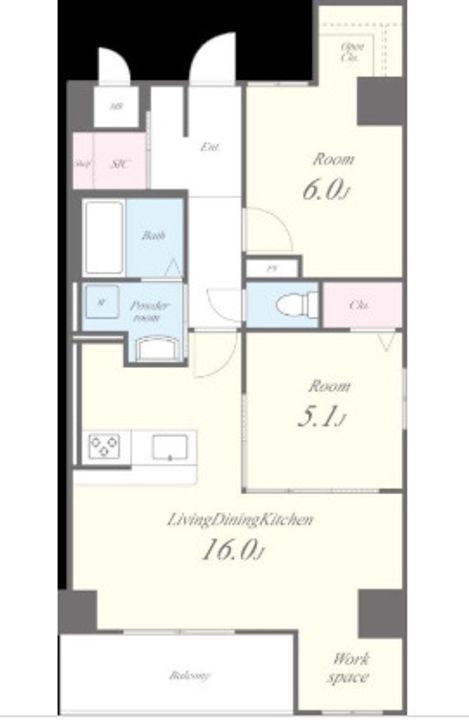 プラージュポインテ六ツ門の間取り