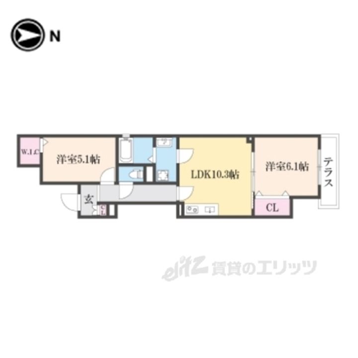 クリエオーレ天理の間取り