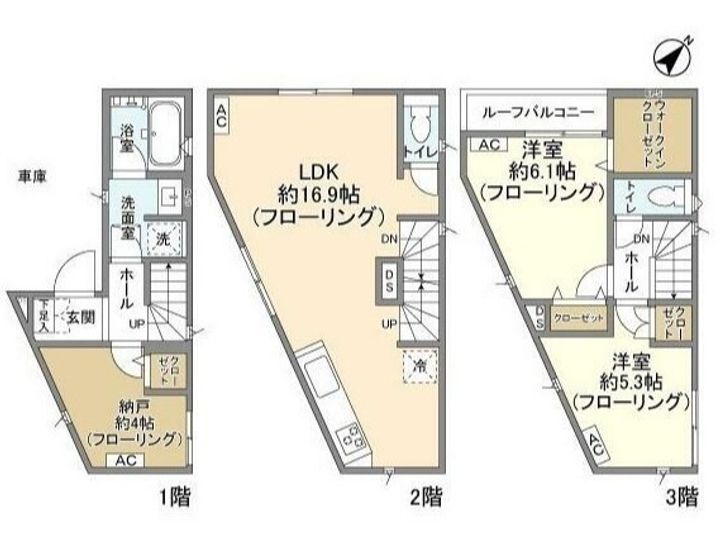 神奈川県横浜市南区永田東3(一戸建)の賃貸物件の間取り