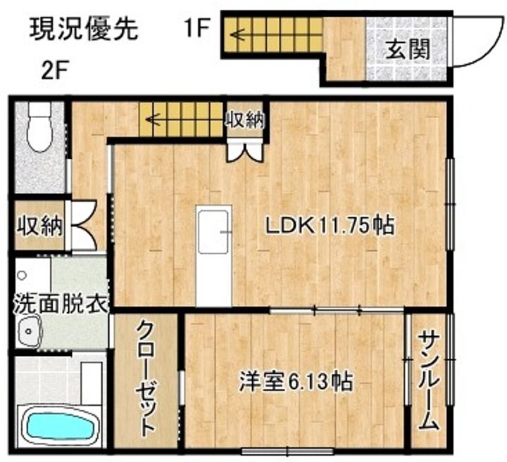 (仮)古志原5丁目新築アパートの間取り