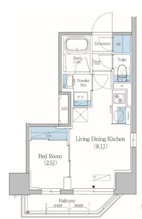 東京都台東区北上野2(マンション)の賃貸物件の間取り