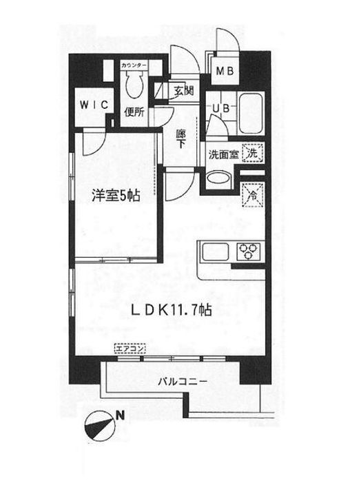 東京都江東区新大橋2(マンション)の賃貸物件の間取り