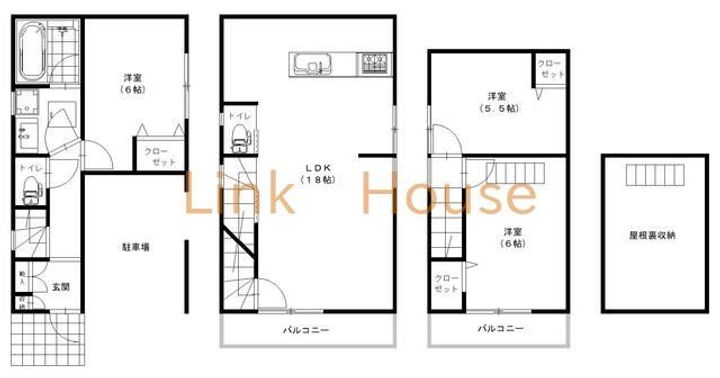東京都葛飾区青戸5(一戸建)の賃貸物件の間取り