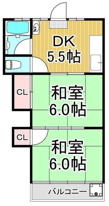倉沢第二コーポの間取り