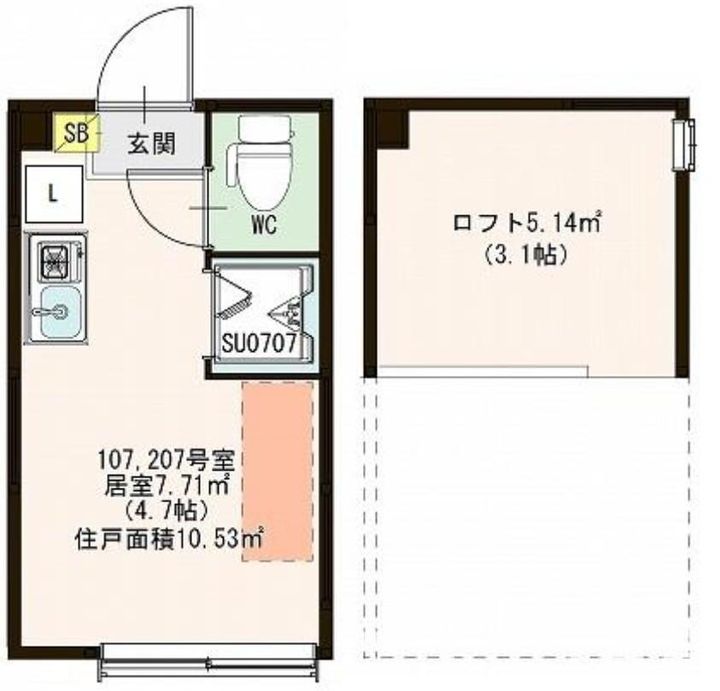 東京都北区西ケ原4(アパート)の賃貸物件の間取り