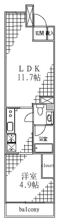 東京都江東区木場6(マンション)の賃貸物件の間取り
