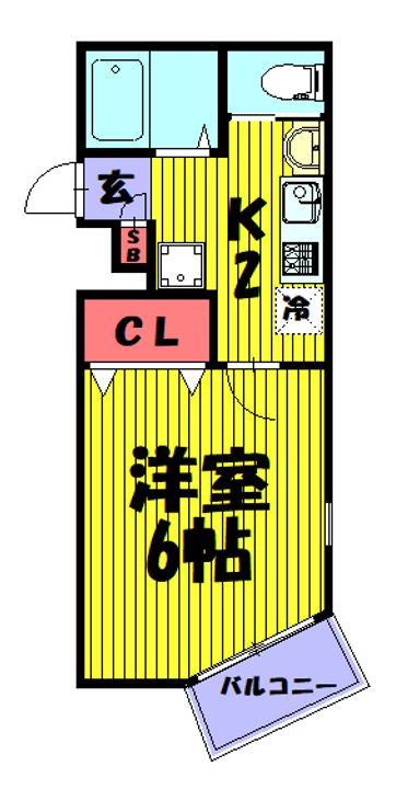 埼玉県草加市吉町3(アパート)の賃貸物件の間取り