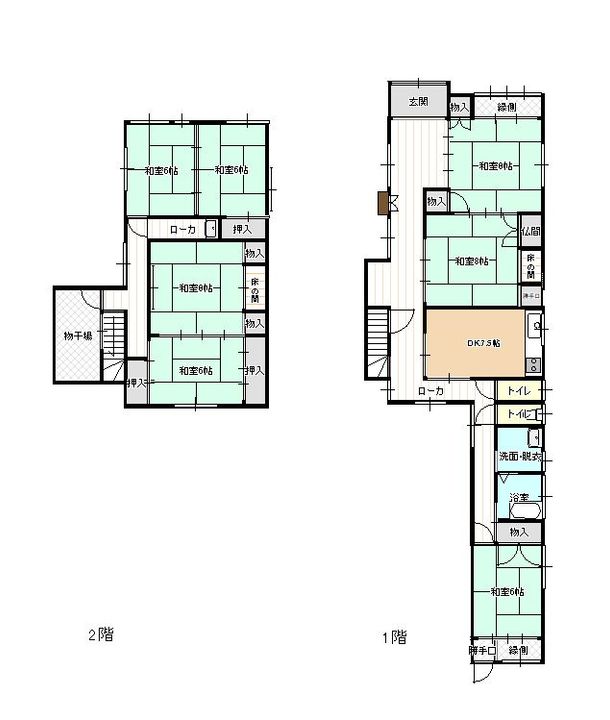 新潟県新潟市中央区赤坂町1(一戸建)の賃貸物件の間取り