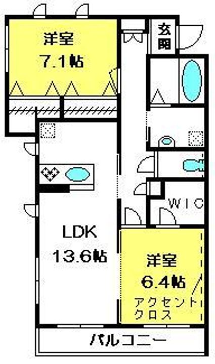 埼玉県さいたま市浦和区常盤10(マンション)の賃貸物件の間取り
