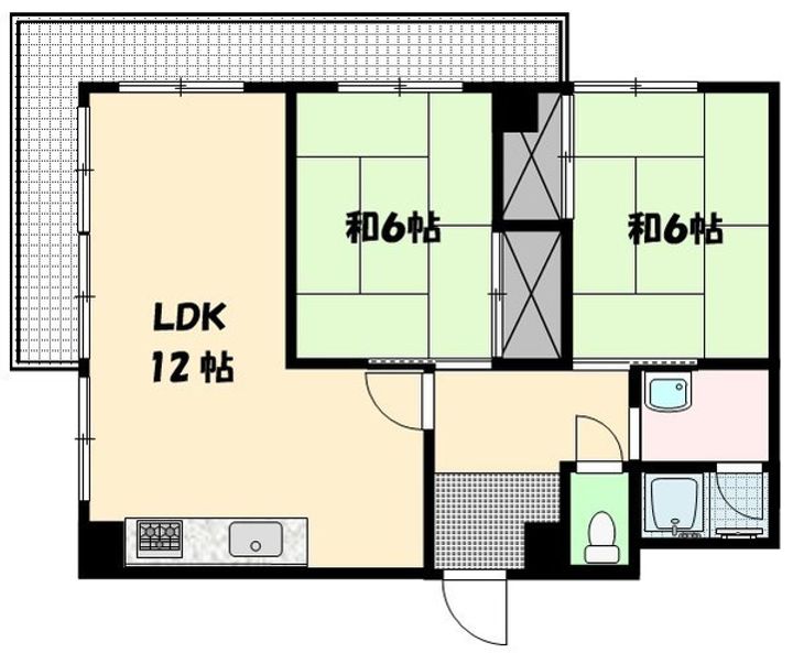 長崎県長崎市立岩町(マンション)の賃貸物件の間取り