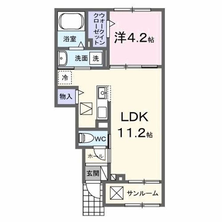 栃木県佐野市浅沼町(アパート)の賃貸物件の間取り