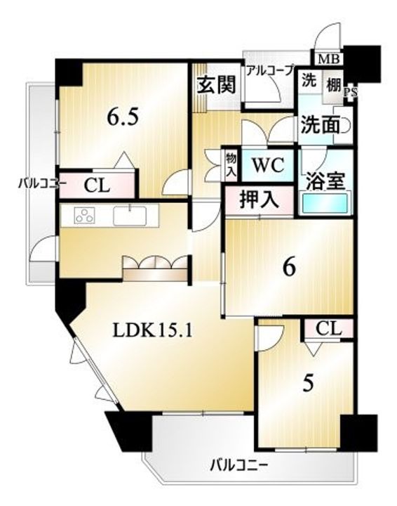 サーパス武田通りの間取り