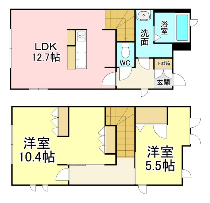福岡県北九州市小倉北区足立3(アパート)の賃貸物件の間取り