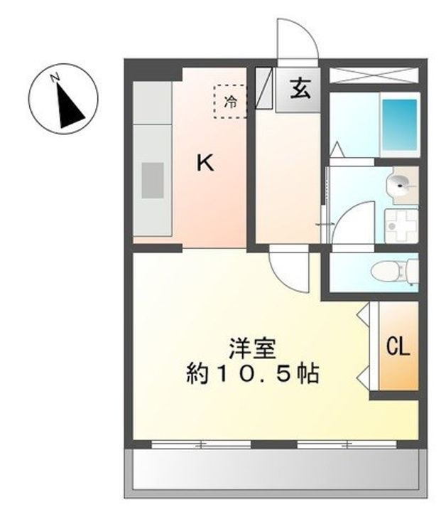 東京都武蔵村山市岸3(アパート)の賃貸物件の間取り
