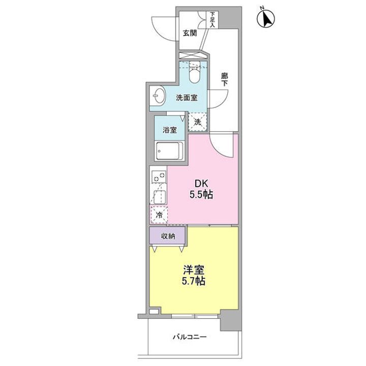 神奈川県横浜市西区平沼2(マンション)の賃貸物件の間取り